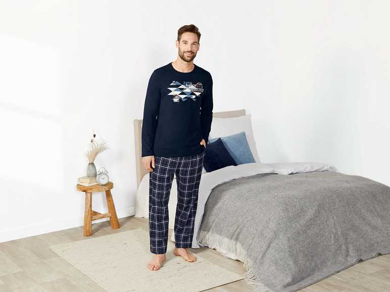 Gehe zu Vollbildansicht: LIVERGY Herren Pyjama, mit Baumwolle - Bild 11