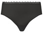 Schwarze Slip mit Spitze.