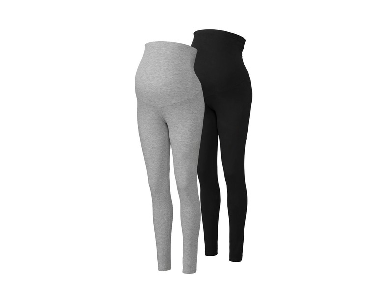 Gehe zu Vollbildansicht: ESMARA® Umstandsleggings, 2 Stück, extrahoch geschnitten, elastischer Bund, mit Baumwolle - Bild 2