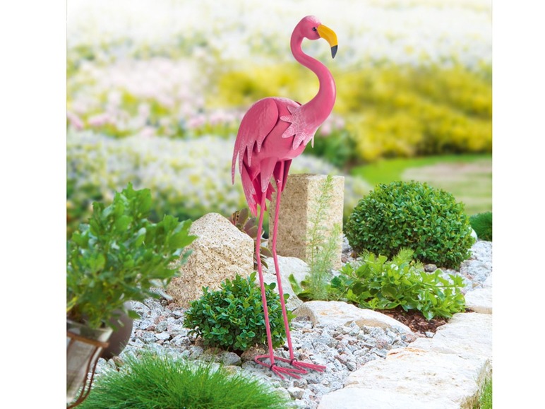 Gehe zu Vollbildansicht: MELINERA® Gartendeko Vogel, mit korrosionsbeständiger Lackierung, 2 Erdspieße - Bild 9