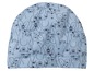 Eine blaue Mütze mit einem Bärenmuster.