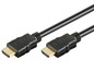 Zwei schwarze HDMI-Kabel mit goldenen Steckern.