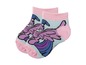 Zwei Paar My Little Pony Socken mit rosa und blauen Streifen.