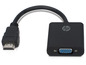 Ein schwarzer HP HDMI-auf-VGA-Adapter.