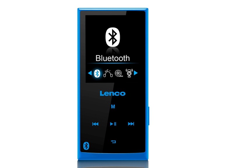 Blauer Bluetooth-MP3-Player von Lenco.