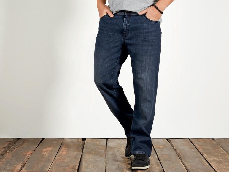 Gehe zu Vollbildansicht: LIVERGY® Herren Jeans, gerade geschnitten, mit Baumwolle - Bild 4