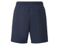 Dunkelblaue Sport Shorts mit elastischem Bund.