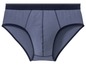 Blaue Unterhose mit dunkelblauem Bund.