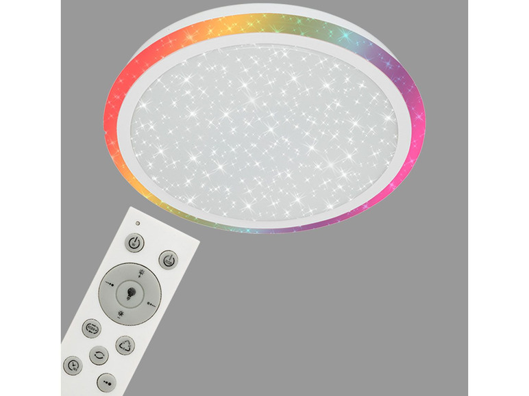 Gehe zu Vollbildansicht: Briloner LED Deckenleuchte mit Sternendekor, Lichttemperatur + Helligkeit regulierbar, RGB-Farbwechsel, Ø41cm - Bild 4