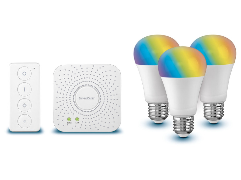 Go to full screen view: Livarno Home Starter Kit incl. Gateway & 3 bulbs, Zigbee Smart Home - Image 1
