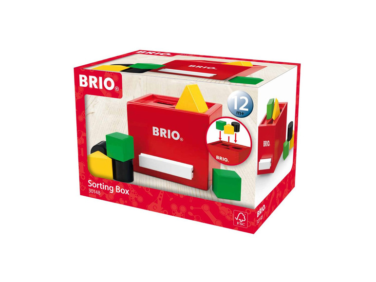 Gehe zu Vollbildansicht: BRIO 30148 »Rote Sortier-Box«, 7-teilig, mit 6 Holzbausteinen, ab 1 Jahr - Bild 4