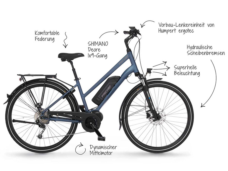Gehe zu Vollbildansicht: FISCHER E-Bike Trekking »ETD 1820.1«, 28 Zoll Modell 2021 - Bild 4