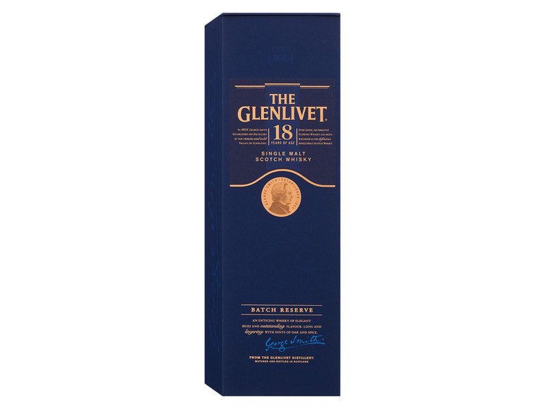 The Glenlivet Speyside Single Malt mit 40% Whisky Scotch 18 Jahre Vol Geschenkbox