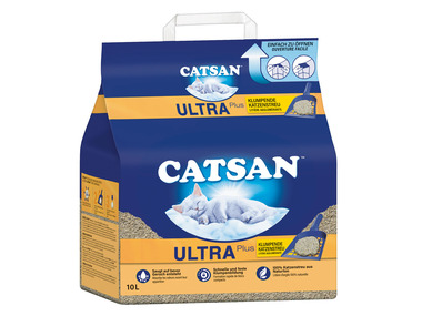 CATSAN Ultra Plus Klumpende Katzenstreu, 10 l
