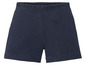 Dunkelblaue Baumwollshorts.