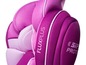 Ein rosa Autokindersitz von Fluxplus mit Seitenaufprallschutz.