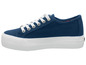 Blaue Canvas-Sneaker mit weißer Sohle