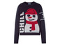 Ein dunkelblauer Pullover mit einem Schneemann-Motiv und dem Schriftzug 'Chill' von Pepperts.