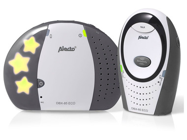 Alecto DBX-85 LIMITED DECT Babyphone mit Sparbetrieb, weiß/anthrazit