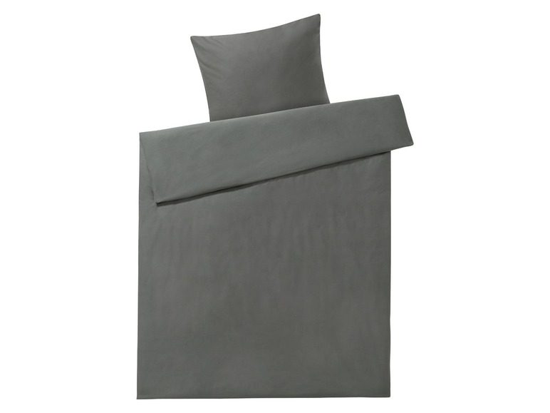 Gehe zu Vollbildansicht: MERADISO® Perkal Bettwäsche, mit Reißverschluss, aus reiner Bio-Baumwolle, 155 x 220 cm - Bild 2