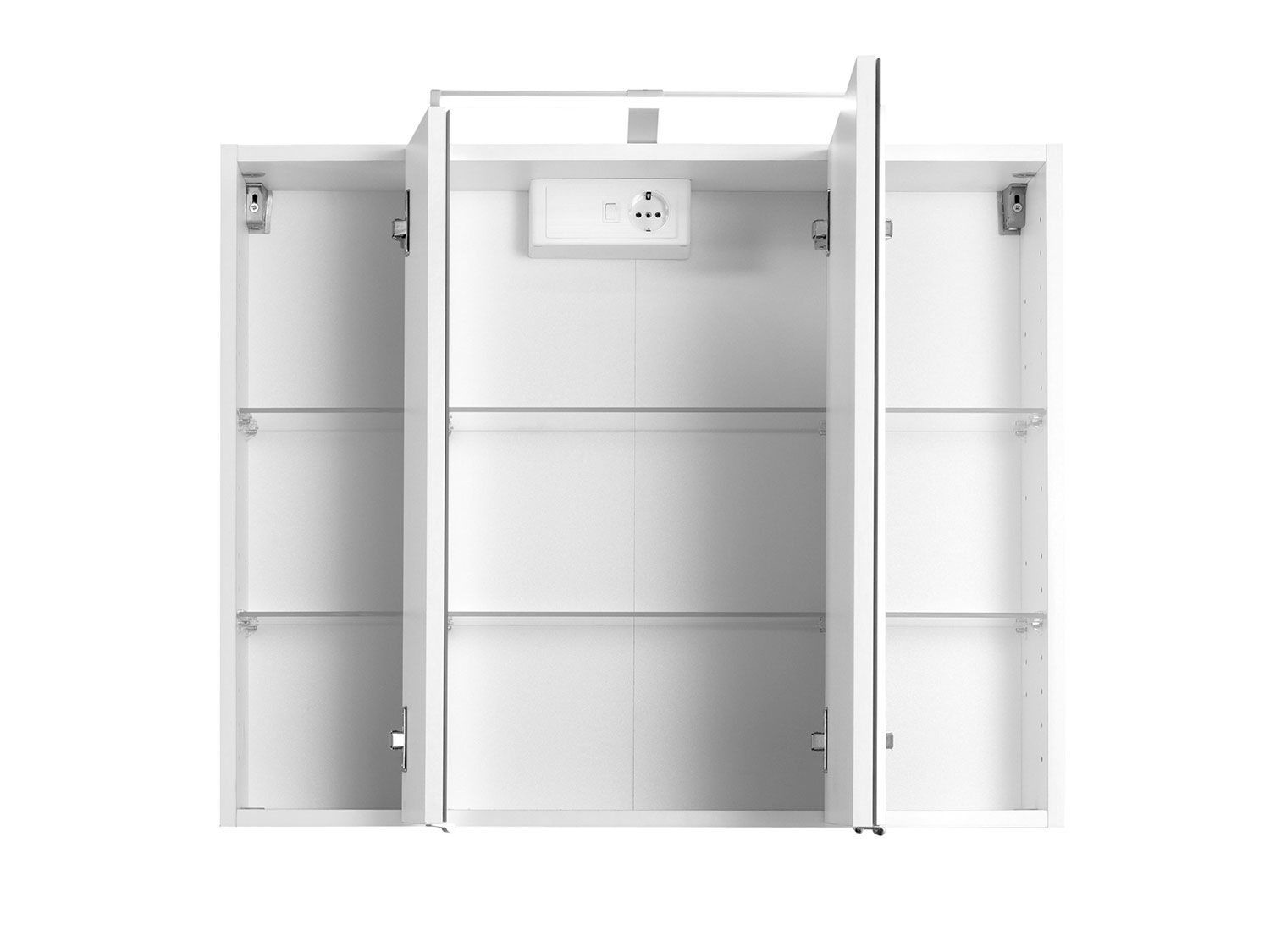 HELD Bologna 3D Spiegelschrank 60/70/80/90/100cm (LED Aufbauleuchte, Weiß, 80 cm) – Bild 2 von 4