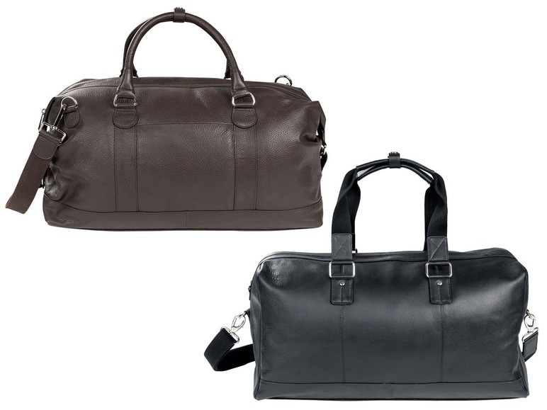 Gehe zu Vollbildansicht: LIVERGY® Reisetasche Herren, mit 2 Handgriffen und verstellbarem Schultergurt, aus Leder - Bild 1
