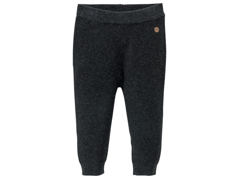 Graue Strickleggings für Babys.