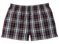 Schwarze Boxershorts mit rot-weißem Karomuster