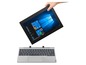 Ein Lenovo-Tablet mit abnehmbarer Tastatur und Windows.