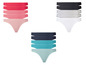 Sortiment Tanga-Unterwäsche in verschiedenen Farben.