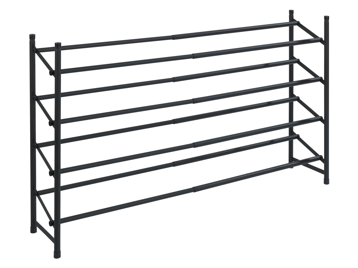 WENKO Schuhregal Modell Hero, ausziehbar, 62 bis 115 cm, für 24 Paar Schuhe, Anti-Rutsch Oberfläche – Bild 3 von 4