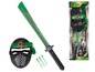 Ninja Spielzeugset mit Schwert, Maske und Pfeilen.