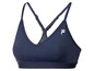 Ein dunkelblauer Sport-BH von Fila mit V-Ausschnitt.