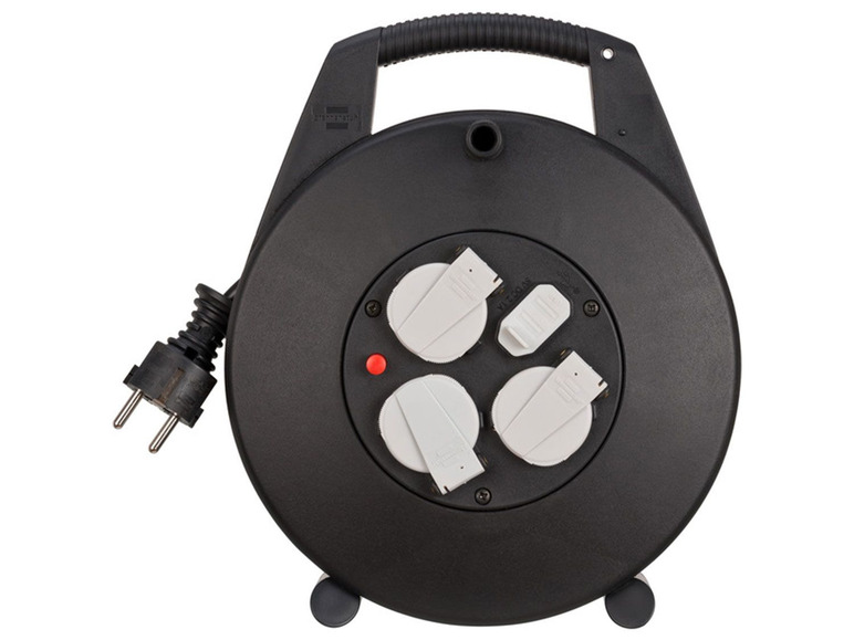 Gehe zu Vollbildansicht: brennenstuhl Kabelbox 3-fach mit USB / Mini-Kabeltrommel für den Innenbereich - Bild 1