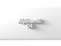 Die Aufschrift 'Alpinweiß 04' auf weißem Hintergrund.