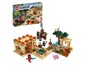 LEGO Minecraft Set mit Bauernhof, Haus und Kampffiguren.
