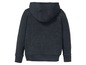Dunkelgraue Kapuzenjacke für Kinder.