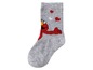 Graue Socke mit Elmo.