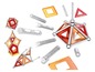 Magnetisches Bau-Spielzeug von Geomag, mit Stäben, Dreiecken und Quadraten.