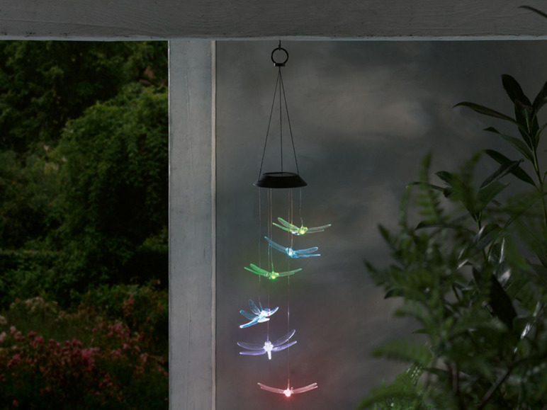 Gehe zu Vollbildansicht: MELINERA® Solar-Windspiel, 6 LEDs, mit Farbwechsel, Dämmerungssensor - Bild 9