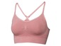 Ein rosafarbener nahtloser Sport-BH mit Racerback.