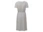 Ein graues Kleid mit kurzen Ärmeln und einem Gürtel.