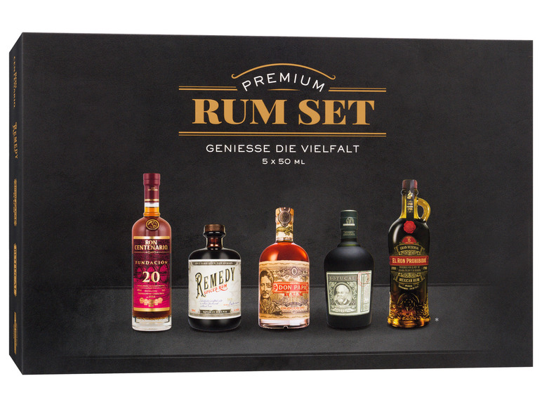 Gehe zu Vollbildansicht: Premium Rum Tasting Set Premium - 5 x 50 ml - Bild 1