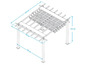 Schema einer Pergola mit Maßen.