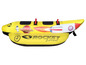 Gelbe aufblasbare Spinera Rocket Bananenboot mit Astronauten-Thema.