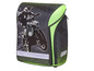 Ein Berlitz Rucksack mit einem Motocross-Design.