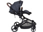 Babyjogger Kinderwagen mit schwarzem Gestell und grauem Sitz.
