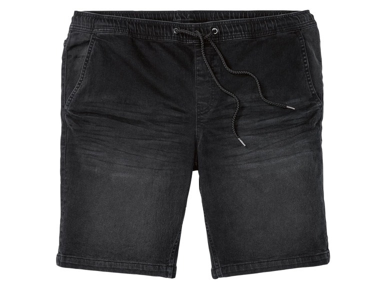 Gehe zu Vollbildansicht: LIVERGY® Bermuda Jeans Herren, Gummizugbund mit Bindeband, mit Baumwolle - Bild 5
