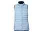 Eine hellblaue Steppweste ohne Ärmel.