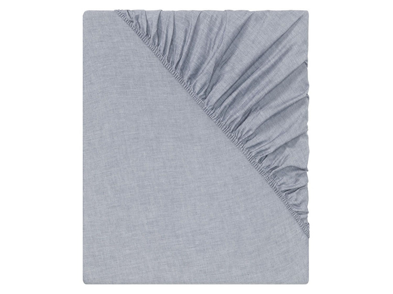 Gehe zu Vollbildansicht: MERADISO® Chambray Spannbettlaken, 180-200 x 200 cm - Bild 2